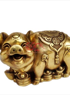 纯铜猪摆件工艺品大号招财猪 家居装饰品客厅摆设礼品铜猪