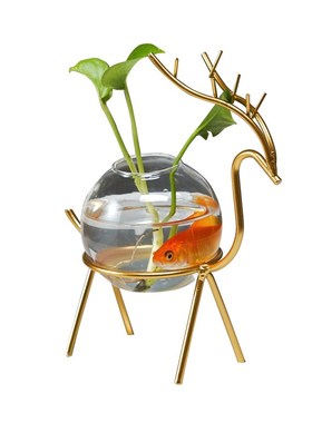 北欧桌面水培花盆摆件办公桌客厅多肉绿萝水养植物花瓶装饰摆设