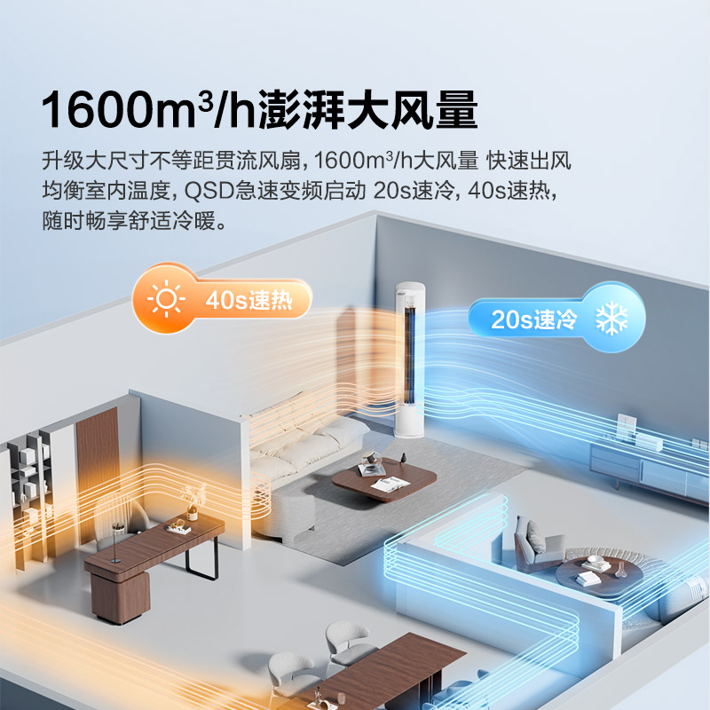 海信大3匹小氧吧X3新风增氧除醛新一级变频新风柜机空调立式客厅