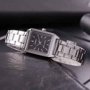 卡西欧女生手表复古小方块非机械石英女士休闲商务款LTP-V007D-1E