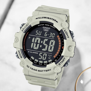 卡西欧男生手表简约大表盘数显学生电子运动石英表AE-1500WH-8B2