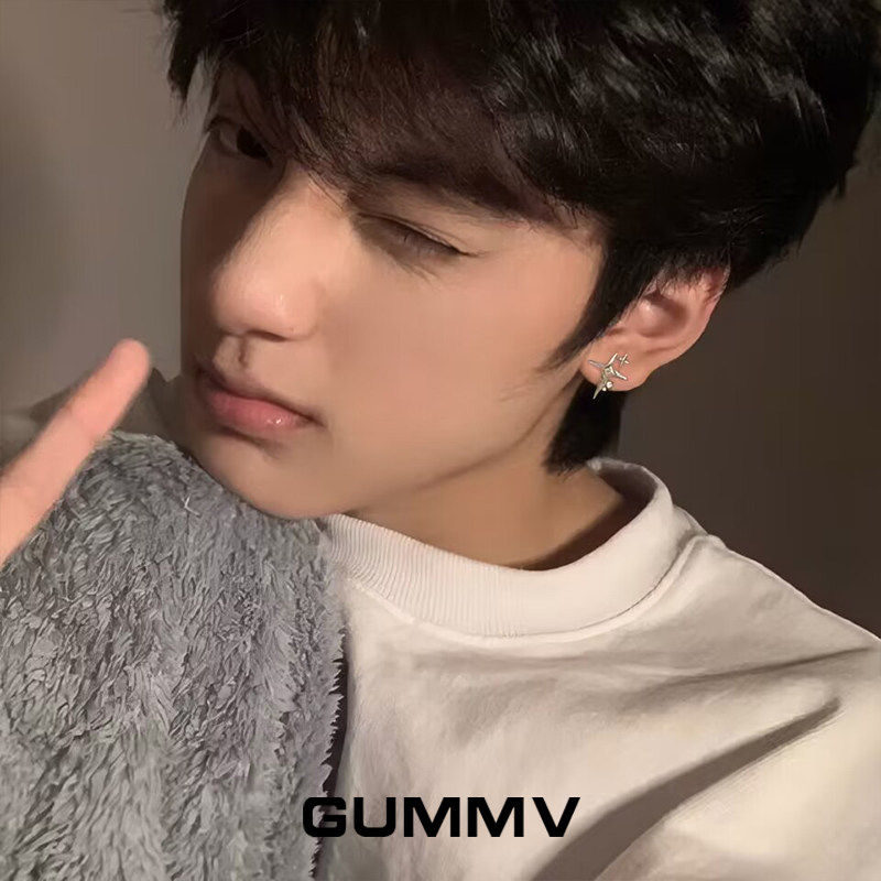 星星耳环男个性小众设计感气质高级网红耳钉小巧精致时尚潮流耳饰,淘宝优惠券,粉丝福利购,淘宝优惠卷