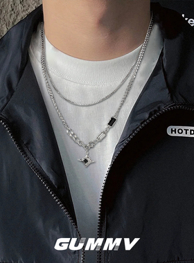 美式项链星星双层叠戴