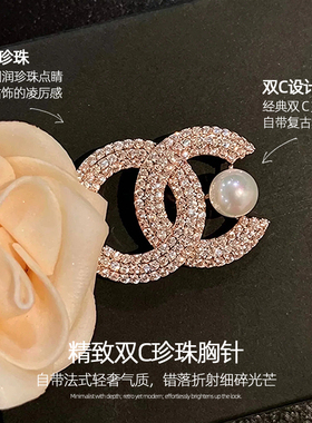 轻奢双C胸针高端精致时尚女款