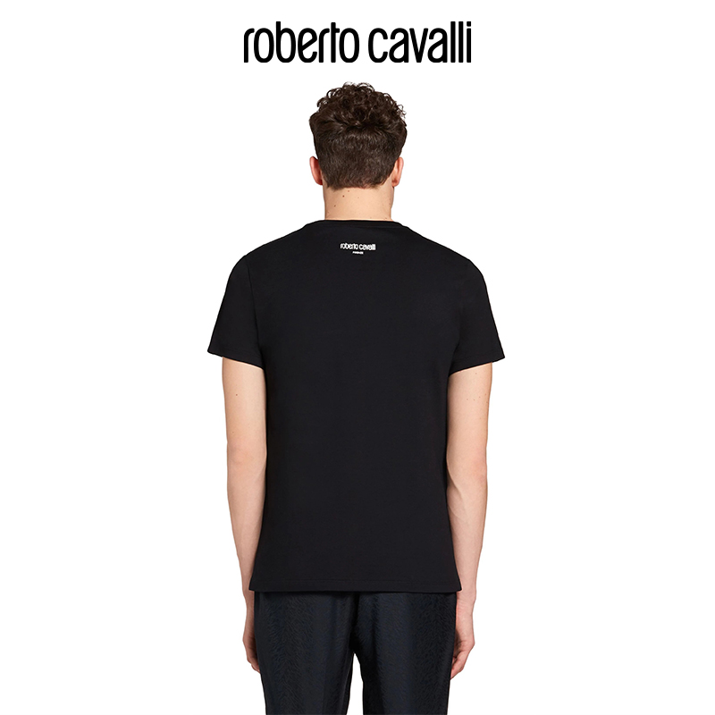 RC男士T恤字母印花T恤Roberto Cavalli-图1