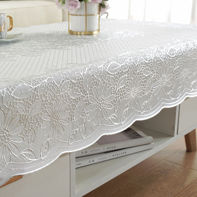 茶几桌布防水防油免洗PVC烫金塑料长方形茶几垫防尘客厅台布桌垫