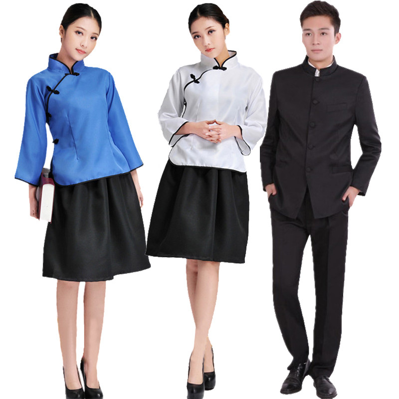 民国学生装五四青年男女套装民国五四女装中山装舞台表演合唱服装,淘宝优惠券,粉丝福利购,淘宝优惠卷