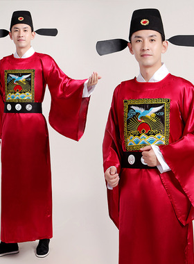 明朝龙袍官服宋朝大臣单件长袍配