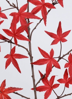 仿真枫叶红枫叶假树叶园林景观工程造景假树枝家居装饰摆件假绿植