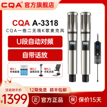 CQA 3318 3316 wireless microphone One drag two indifferent co-live singing voice card special k song microphone