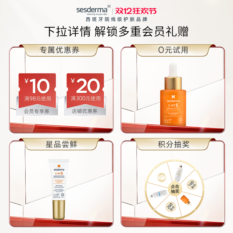 sesderma西班牙6%烟酰胺身体乳焕亮夏季滋润肤露全身保湿补水官方