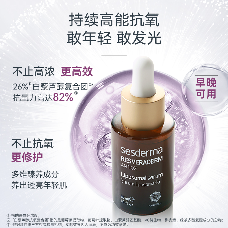 sesderma西班牙升级白藜芦醇精华葡萄精粹抗氧暗沉-图1