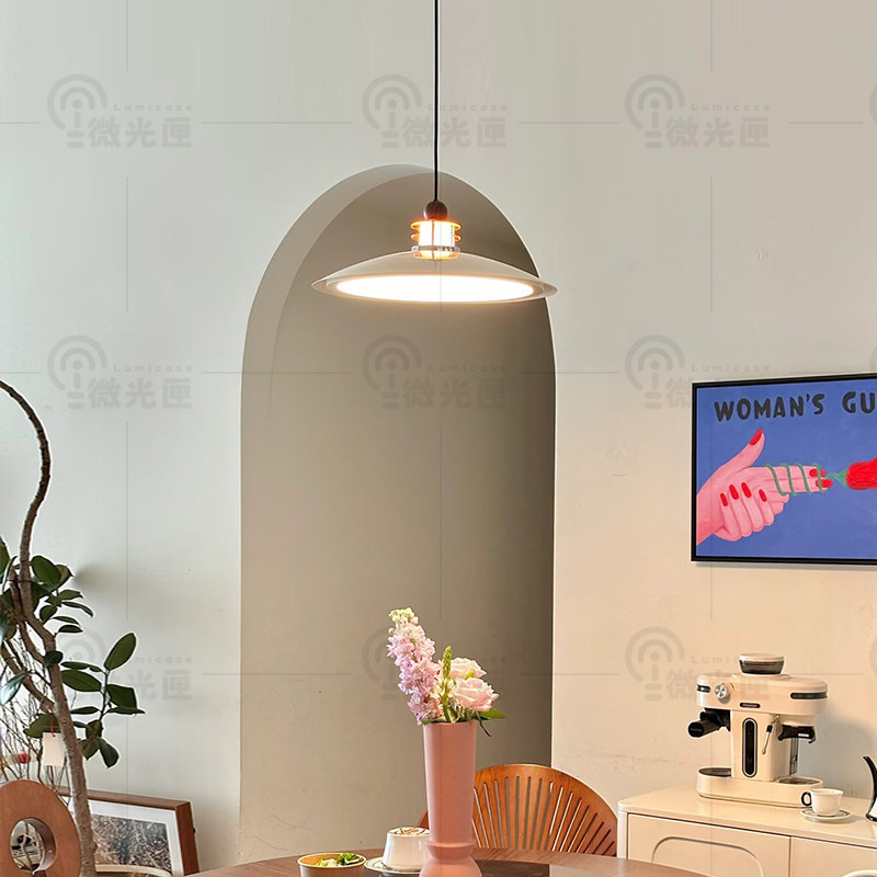 法式奶油风餐厅吧台岛台飞碟吊灯设计师氛围高级感书房卧室护眼灯,淘宝优惠券,粉丝福利购,淘宝优惠卷