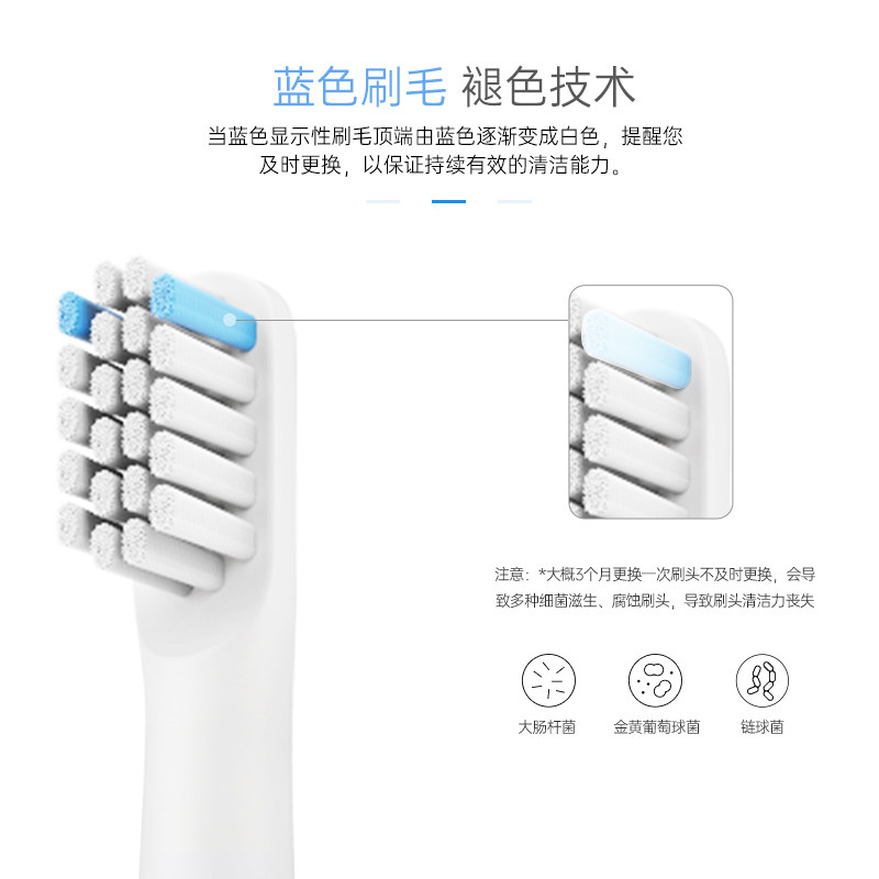 励潇适配苏宁极物电动牙刷替换头情侣款青春版 SN301专用成人软毛