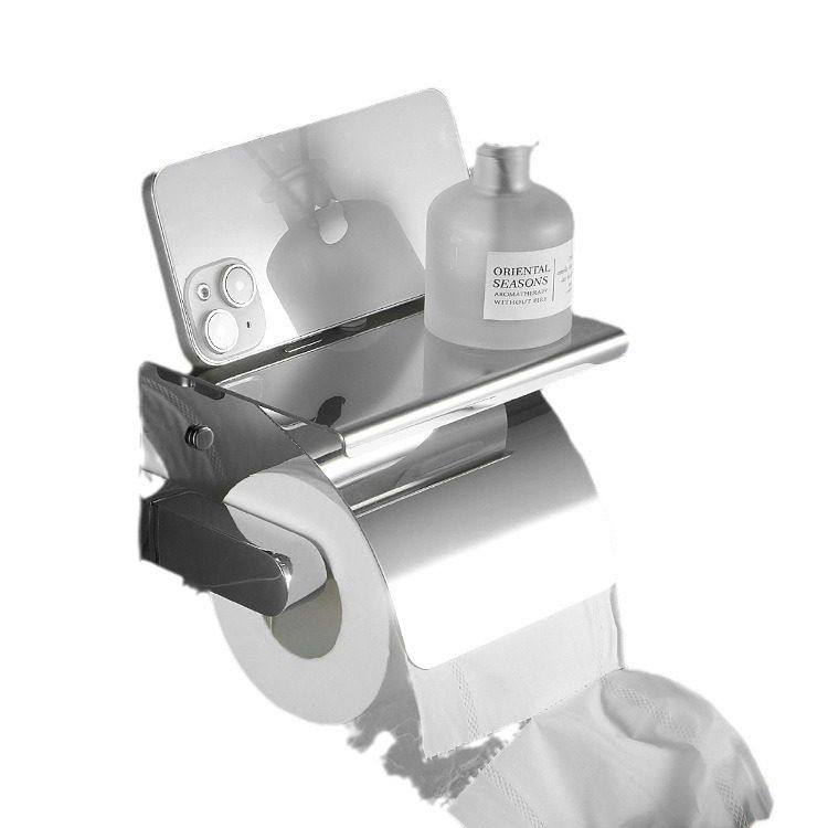 简约纸巾架 卫生间304不锈钢手机置物架 厕所手纸盒壁挂式卷纸架,淘宝优惠券,粉丝福利购,淘宝优惠卷