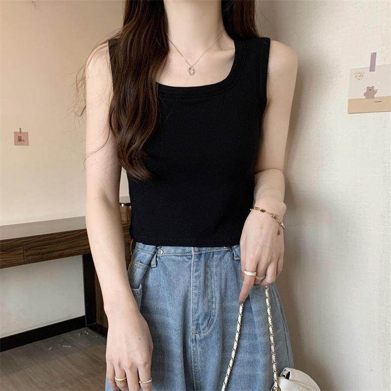 秋冬磨毛保暖无袖背心女带胸垫修身内搭外穿打底上衣美背方领内衣,淘宝优惠券,粉丝福利购,淘宝优惠卷