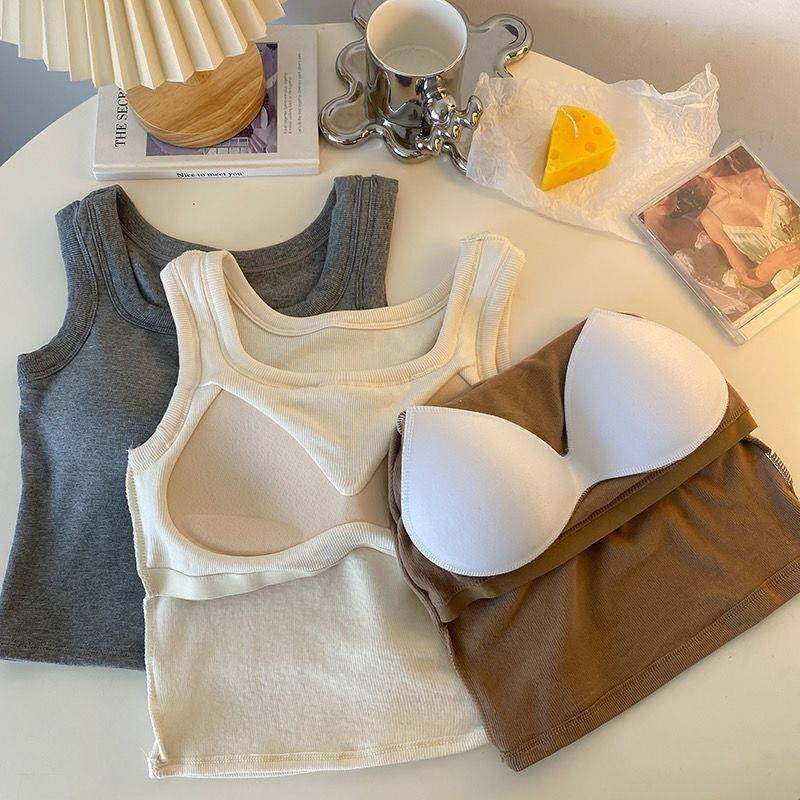 秋冬磨毛保暖无袖背心女带胸垫修身内搭外穿打底上衣美背方领内衣,淘宝优惠券,粉丝福利购,淘宝优惠卷