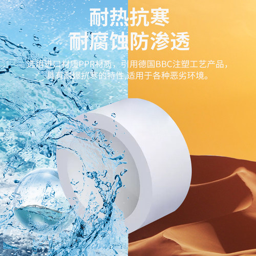正品  20ppr25水管管件配件32堵帽热熔管堵头管帽管盖4分6分1寸40 - 图1