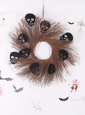 万圣节2025新款装饰品太阳花环万圣派对场景布置家居摆设挂饰