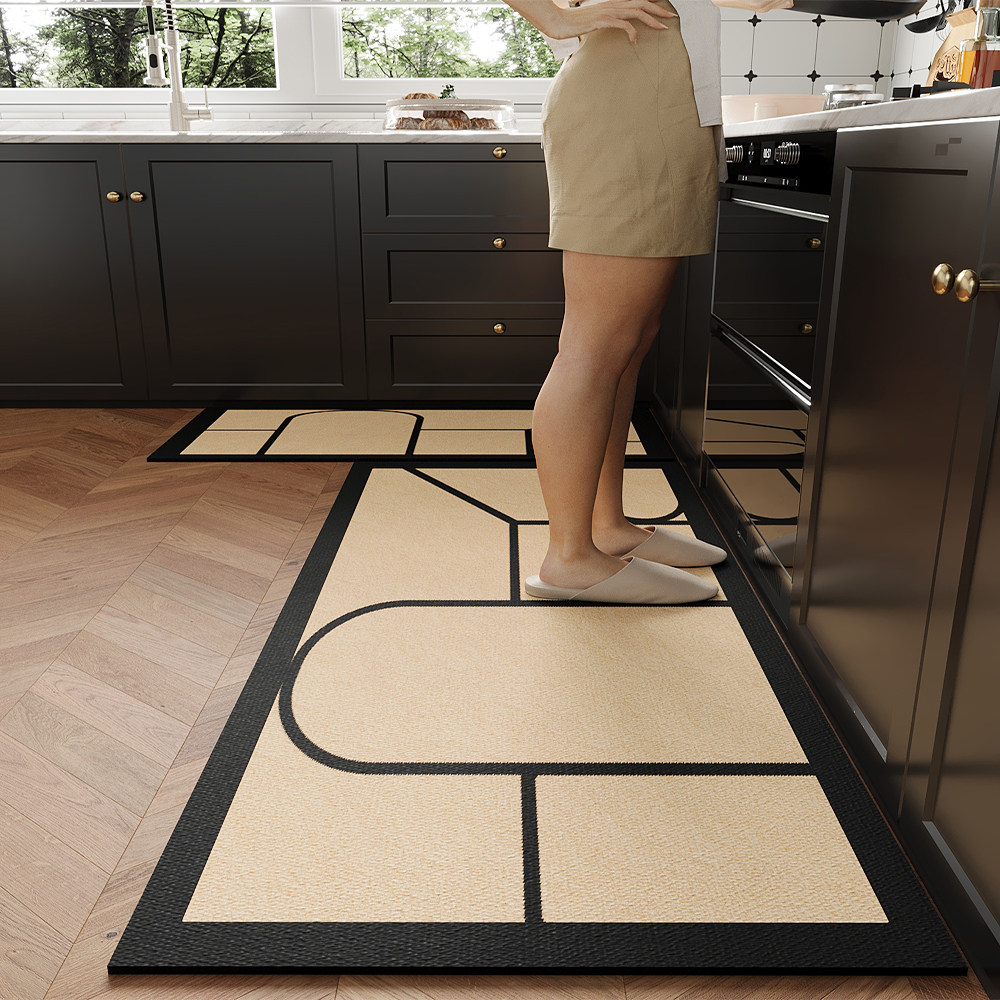 Shiti kitchen non-slip water-absorbent and oil-absorbent floor mat is easy to take care of