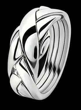 跨境wish欧美跨境简约精致编织线条戒指  时尚女性节日戒指批发