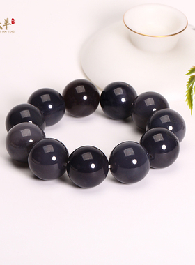 天然和田玉青花水墨手串精品老料