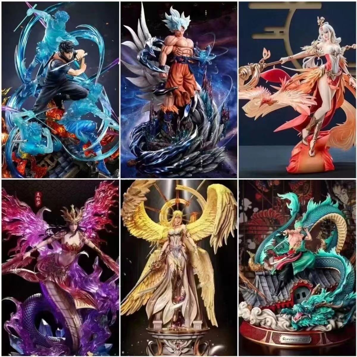 原神崩铁初音未来火影忍者海贼王鬼灭王者斗罗摆件二次元手办盲盒