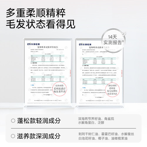 许翠花宠物免洗喷雾猫咪狗狗顺毛开结长毛蓬松除臭安全配方110ml - 图1