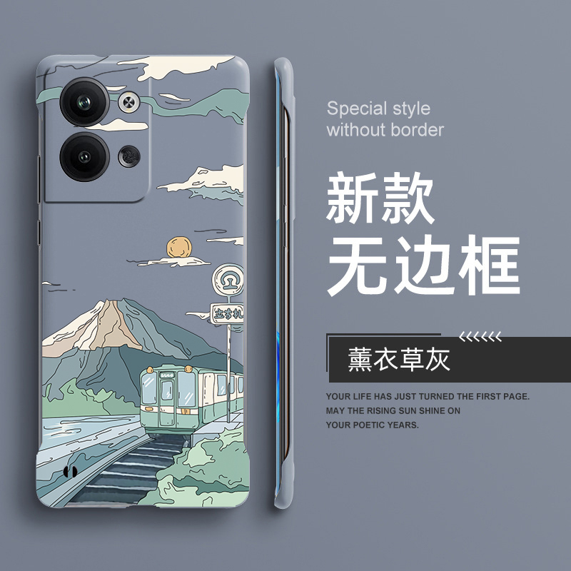 适用OPPOReno9Pro手机壳网红中国风雪山男女Ren10/7SE半包超薄透气Reno5K无边框硬壳reno8+创意ACE2个性定制 - 图0