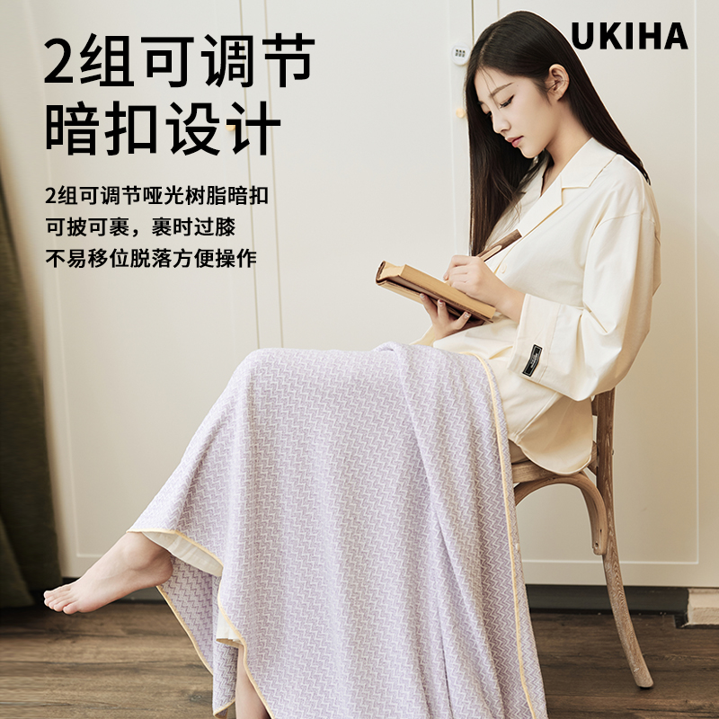 UKIHA冰淇淋浴巾可穿式速干男女通用轻薄浴巾旅游游泳便携秋冬款 - 图1