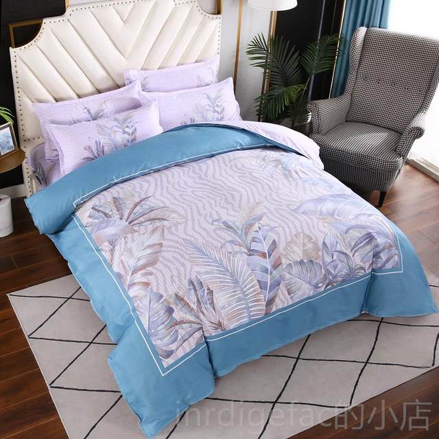 New luxury fairy nude a Tiansi B grinding sleeping hair four-piece set Ouhua high-end bed sheet princess quilt cover bedding