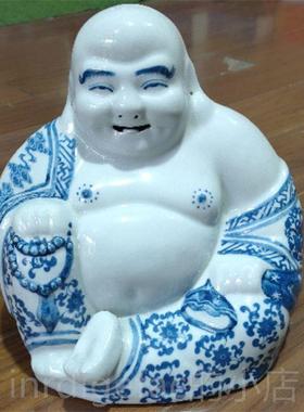 新款五佛子登科景德镇陶瓷件五佛子佛摆笑口弥勒多子客厅摆设工艺