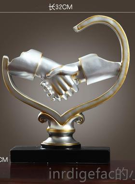 新款办美式现代电视柜握摆手装饰家饰品酒柜客厅公居室件 商务工