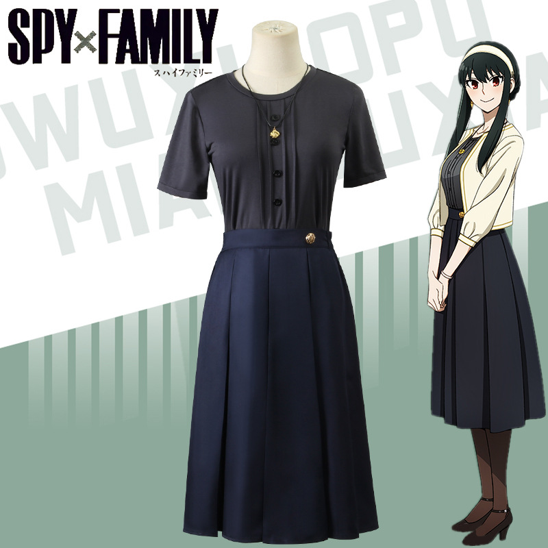 间谍过家家约尔cos服SPY×FAMILY夏日亲子服动漫连衣裙-图2