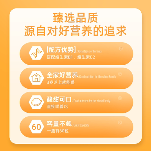 诺特兰德复合维生素c咀嚼片vc成人男女儿免童疫维C力官方正品 - 图1