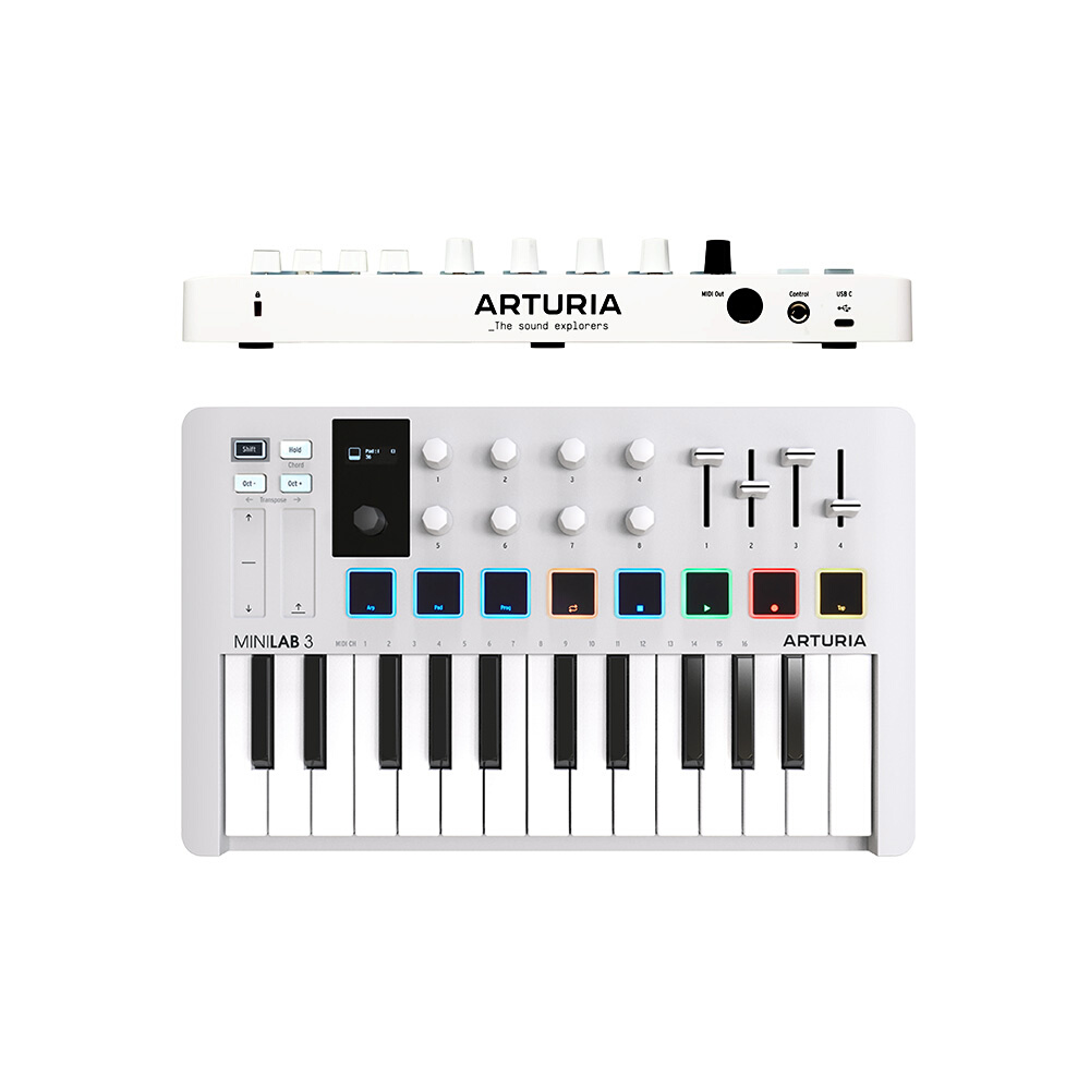 Arturia MiniLab3 MK3 25键便携式编曲MIDI键盘电音打击垫控制器 - 图2