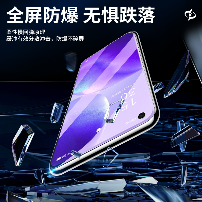 适用opporeno5水凝膜全包边防爆屏保oporeno5k手机贴膜抗蓝光防摔高清opopreno5pro/+钢化膜全屏覆盖保护软膜 - 图1