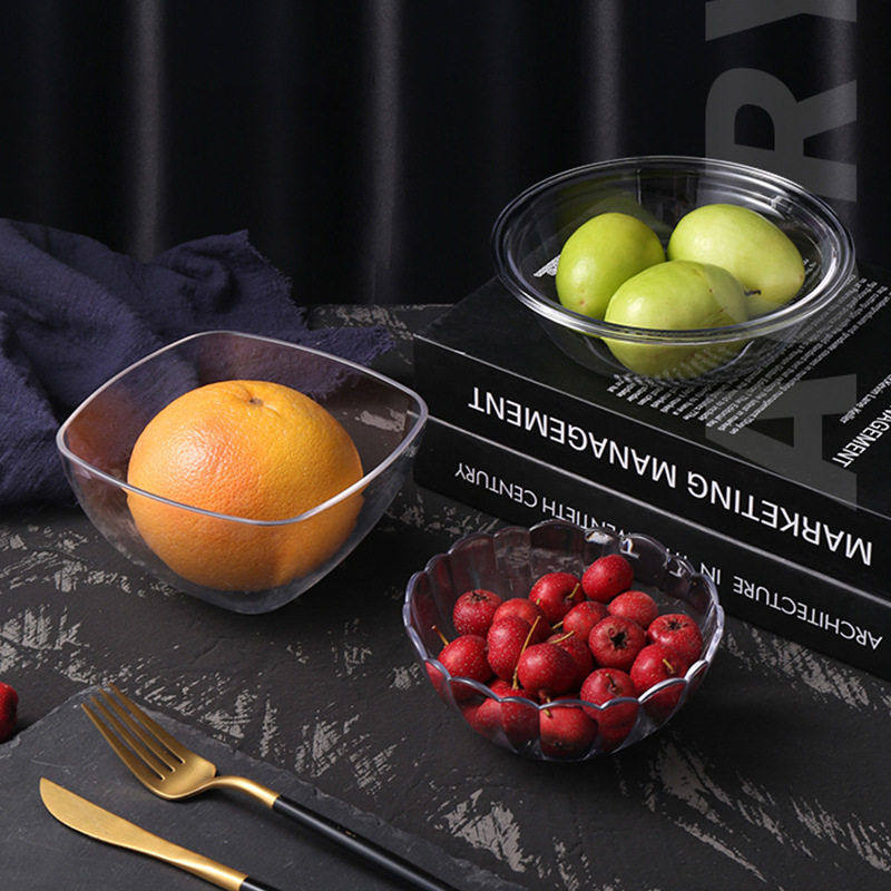 亚克力沙拉碗透明圆形蔬菜打蛋碗沙拉碗日式家用水果创意甜品碗,淘宝优惠券,粉丝福利购,淘宝优惠卷