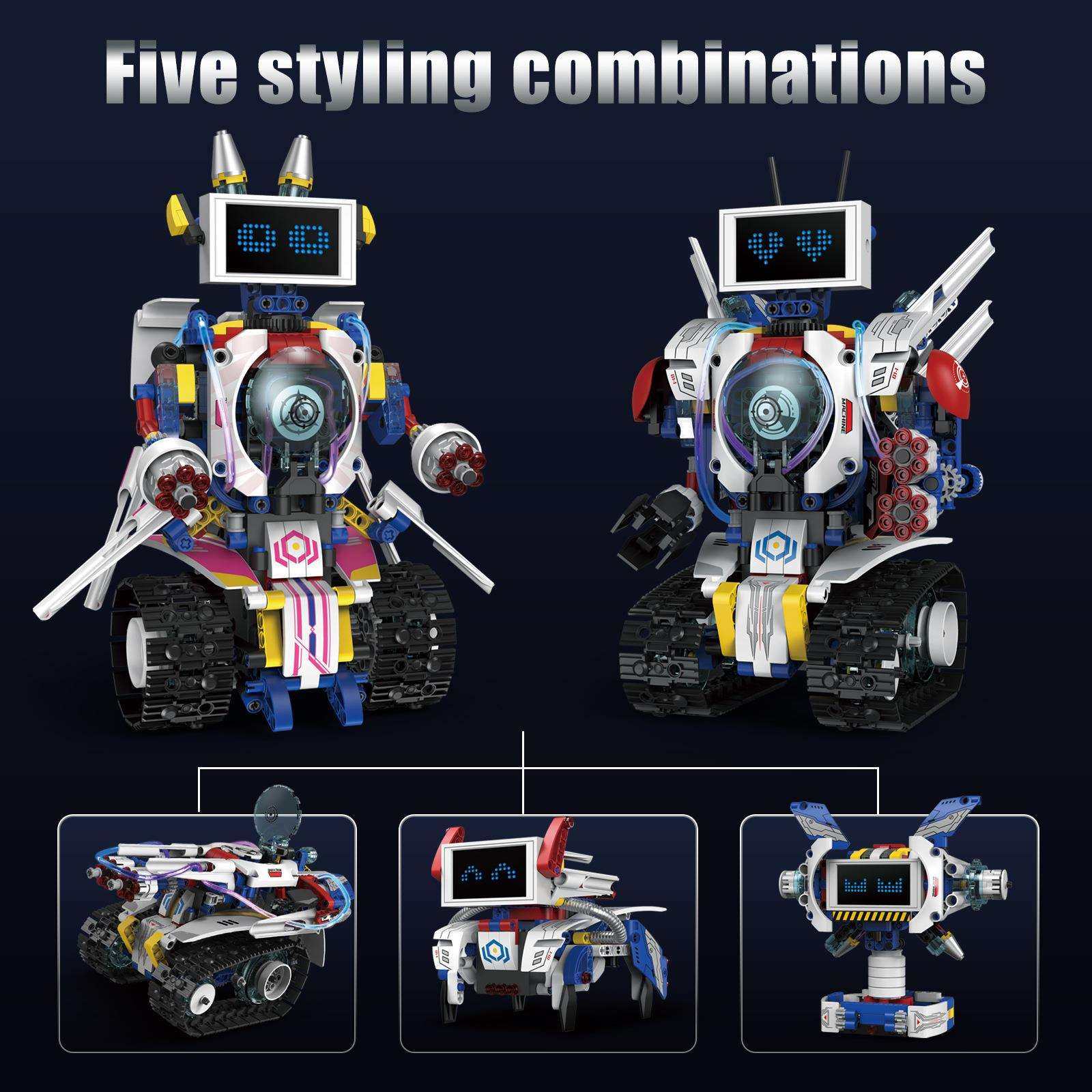 新品LED屏幕表情变化灯光积木科教小颗粒编程积木玩具机器人,淘宝优惠券,粉丝福利购,淘宝优惠卷