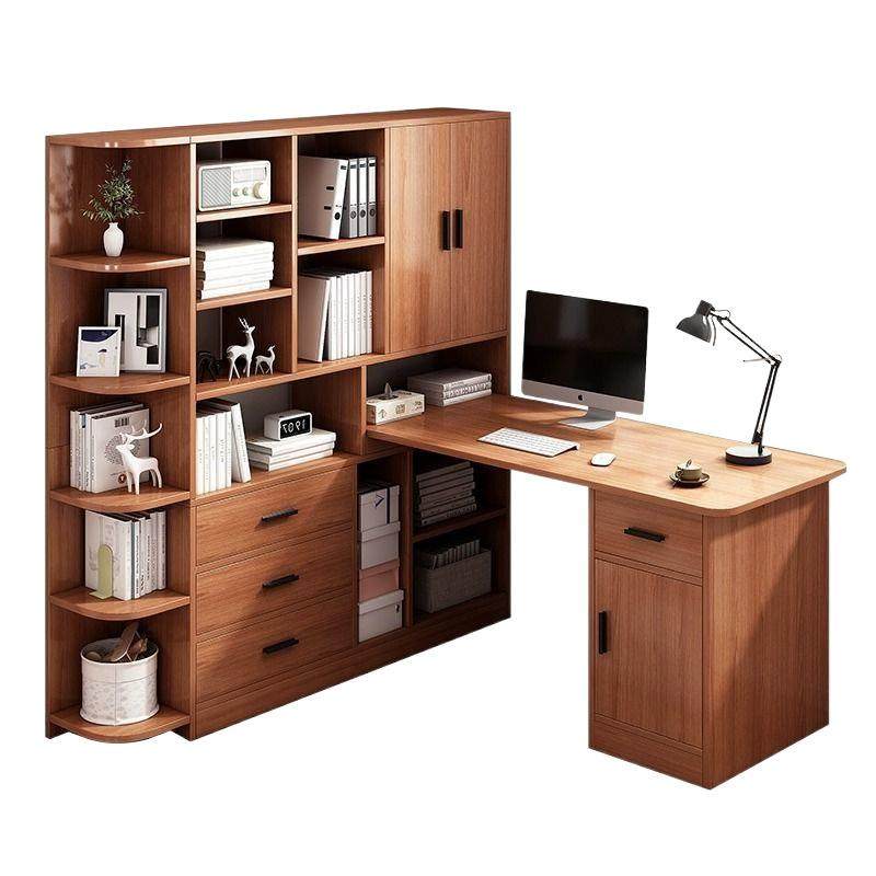 书桌书柜一体桌转角电脑桌台式家用学生学习桌书架组合卧室拐角桌,淘宝优惠券,粉丝福利购,淘宝优惠卷