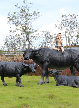 室内和室外模拟水牛饰品
