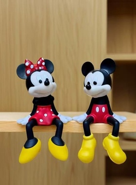 米奇米妮坐姿摆件客厅电视柜入户玄关酒柜轻奢小众潮玩手办