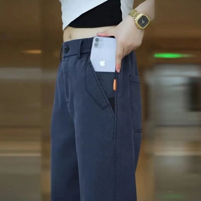 Summer ice silk ຜູ້ຊາຍບາງໆ workwear pants ບາດເຈັບແລະຊື່