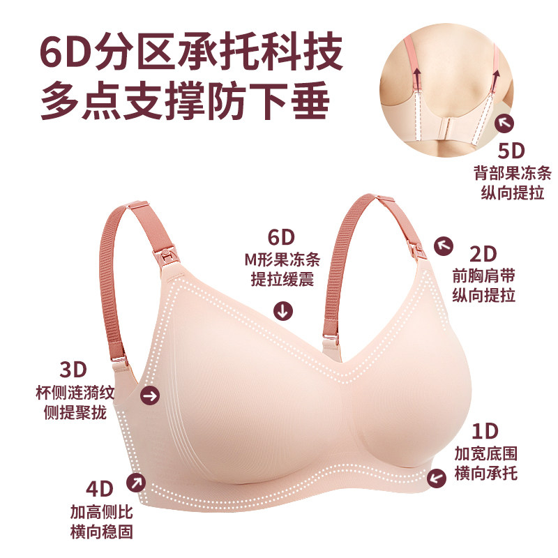 Momcozy哺乳内衣大胸防下垂聚拢舒芙蕾哺乳文胸免手扶吸奶器内衣,淘宝优惠券,粉丝福利购,淘宝优惠卷
