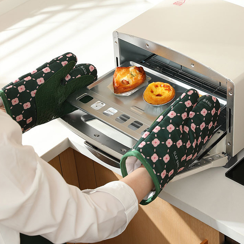 烤箱手套防烫加厚烘焙手套微波炉专用耐高温防烫防滑厨房隔热手套 - 图1