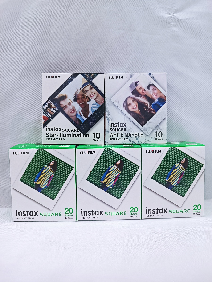 富士拍立得SQ10/SQ6/SQ20/SQ-3打印机通用方形白边彩虹相纸 - 图2