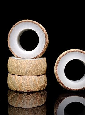 白玉菩提子根戒指材料包自己做diy手工打磨原籽工具自制对戒情侣