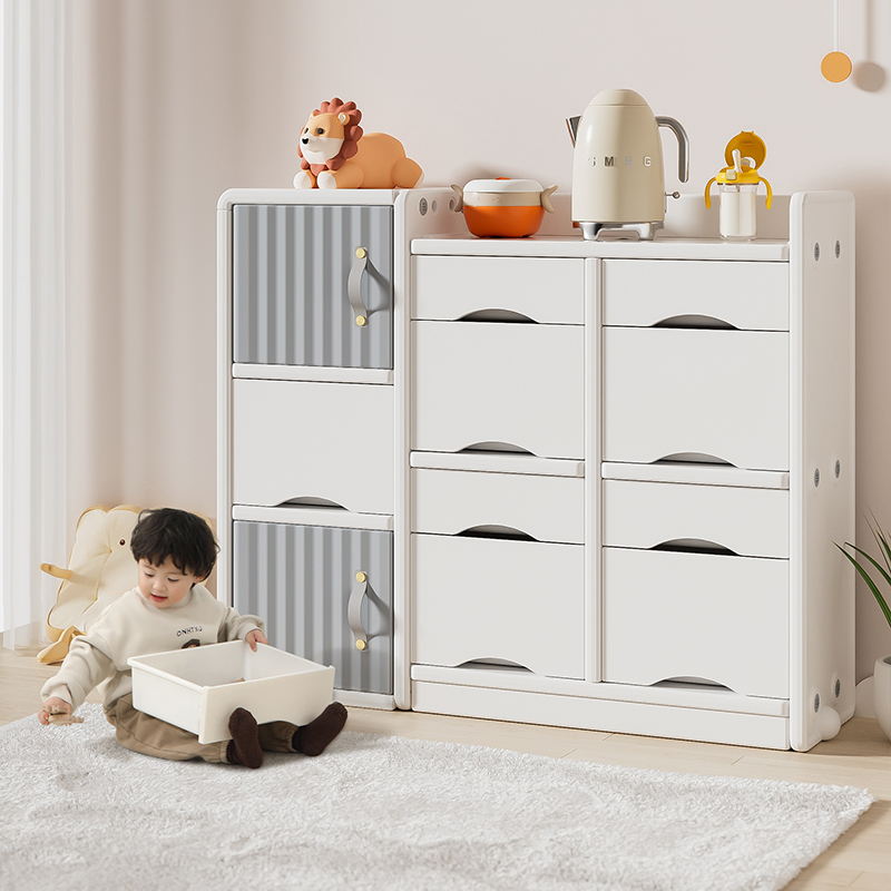 家庭收纳柜儿童玩具落地客厅婴儿喂养台收纳架宝宝储物整理箱
