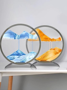 客厅玄关入户门电视柜酒柜装饰品摆件乔迁新居搬家礼物流沙画家居