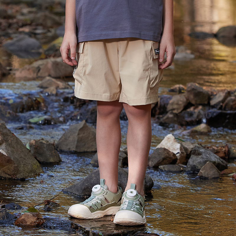 【防晒UPF50+】Champion冠军男女童装25夏季新款户外轻薄工装短裤 - 图1